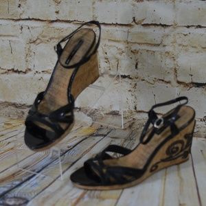 Bandolino Embroidered Beaded Wedges